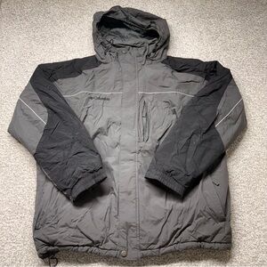 Men’s Columbia Powder Lake Gray Ebony Charcoal Water‎ Resistant Jacket XL